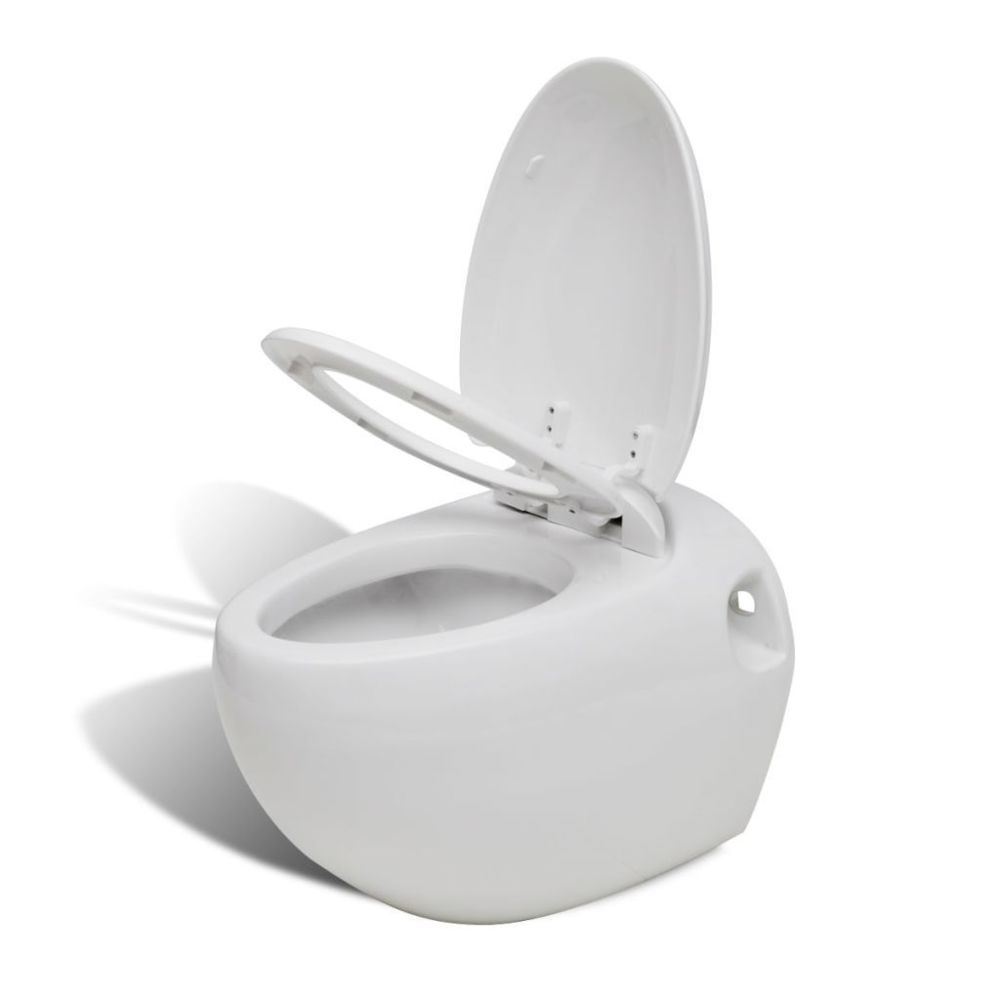 marque generique - Icaverne - Toilettes serie Cuvette WC suspendue blanche avec abattant - WC