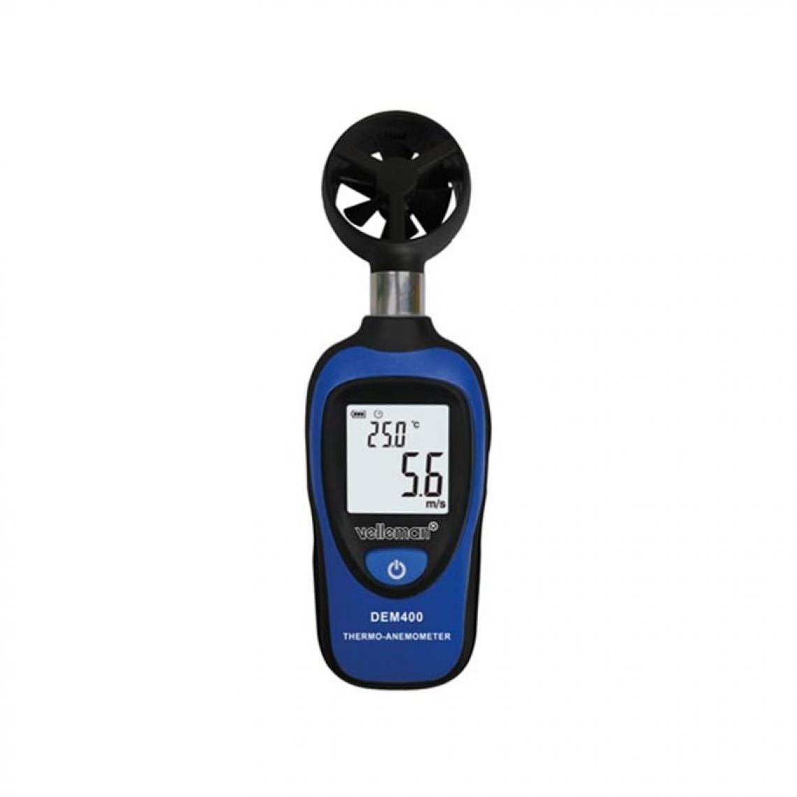 Perel - Mini Thermomètre/Anémomètre Numérique - Accessoires chauffe-eau