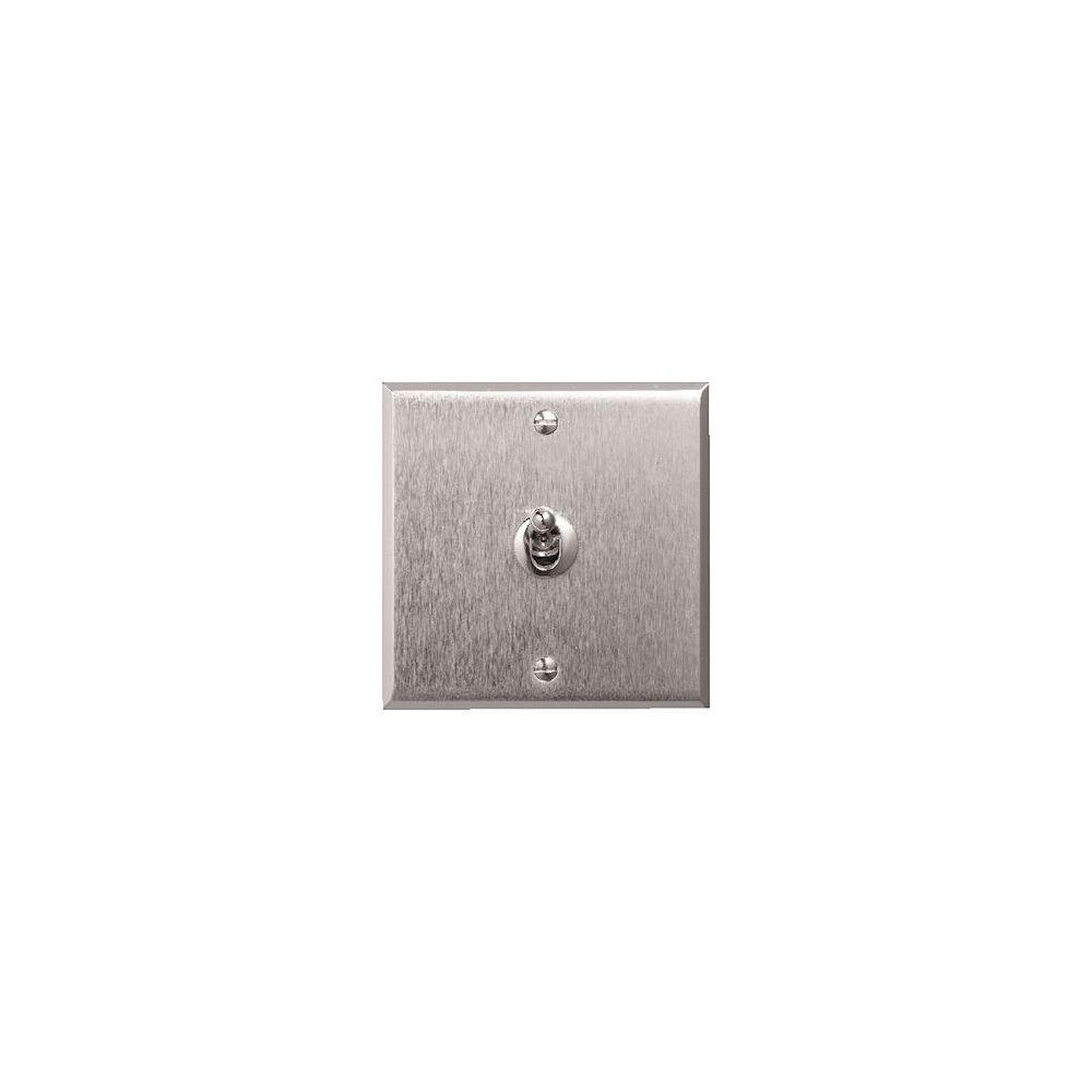 Arnould - bouton poussoir à levier - 6a - arnould art - mémoire - acier brossé - arnould 67115 - Interrupteurs et prises en saillie