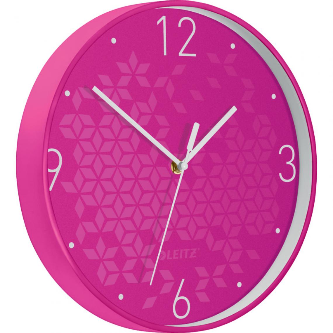 Leitz - LEITZ Horloge murale WOW, mouvement à quartz, rose () - Télérupteurs, minuteries et horloges