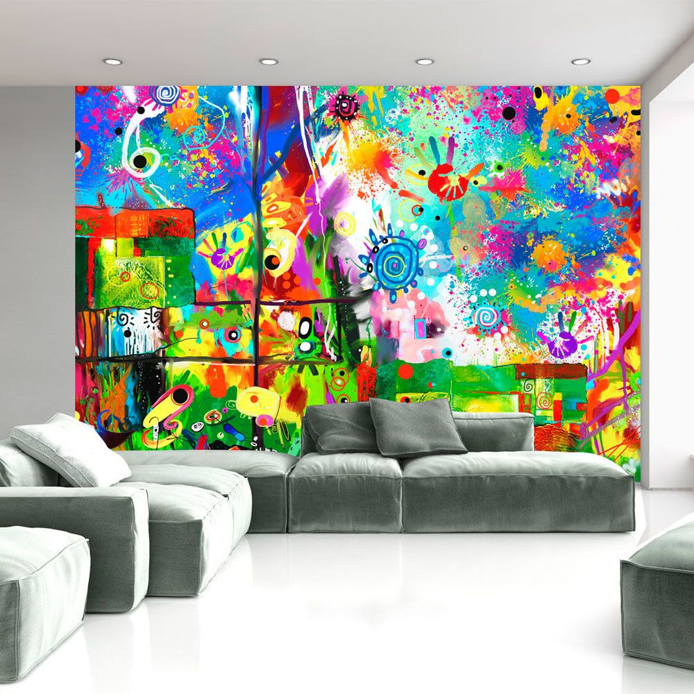 marque generique - 300x210 Papier peint Moderne Abstractions Inedit Colorful fantasies - Papier peint