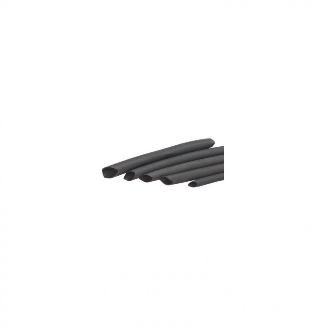 marque generique - Gaine thermo rétractable 1m, noir de 4,5 a 2,5 mm (Par 10) - Tuyau de cuivre et raccords
