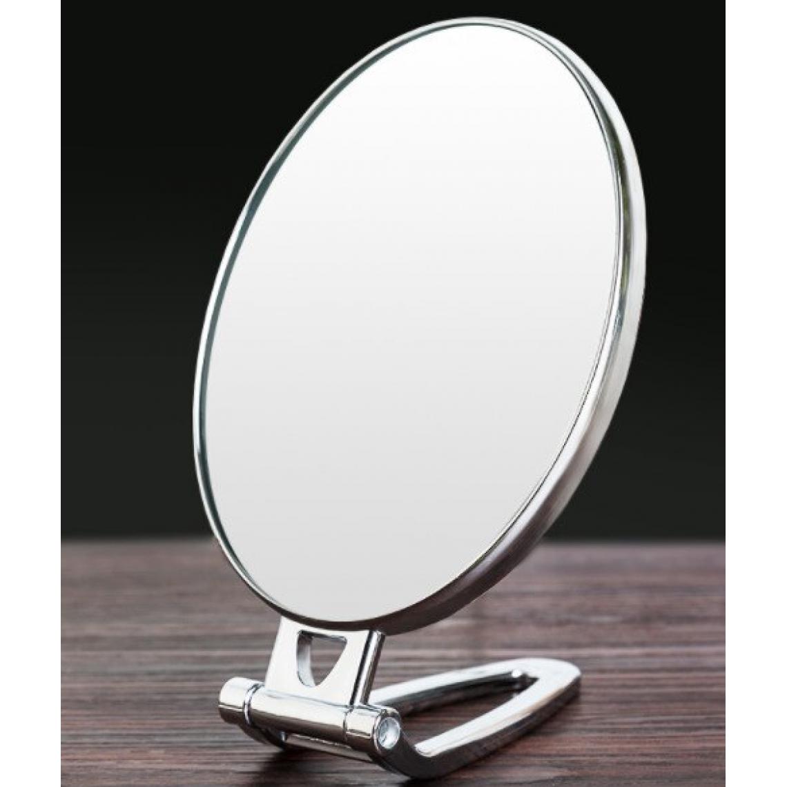 Universal - Miroir de maquillage de bureau rétro élégant idéal double face poignée miroir personnalisé simple portable pliant miroir mural | miroir de bain(Argent) - Miroir de salle de bain