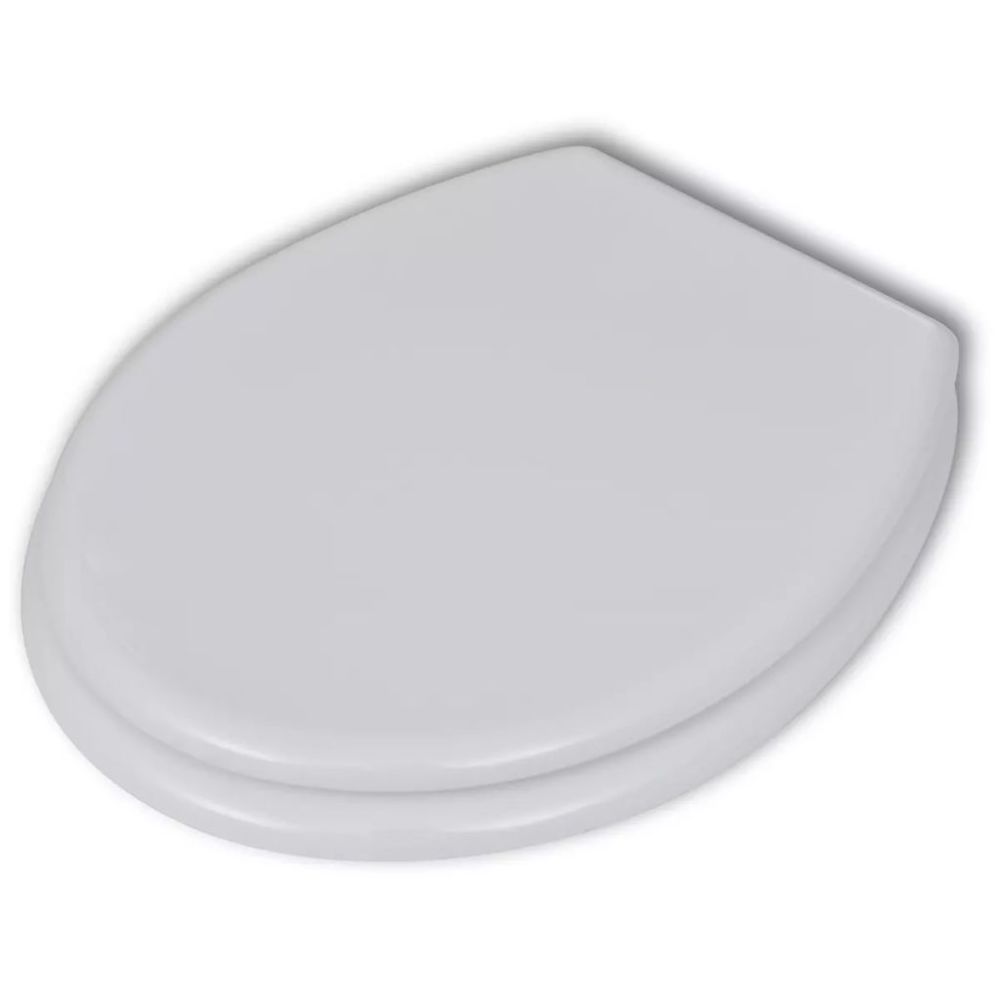 marque generique - Icaverne - Sièges de toilettes et de bidets ligne Abattant WC MDF en blanc - Abattant WC