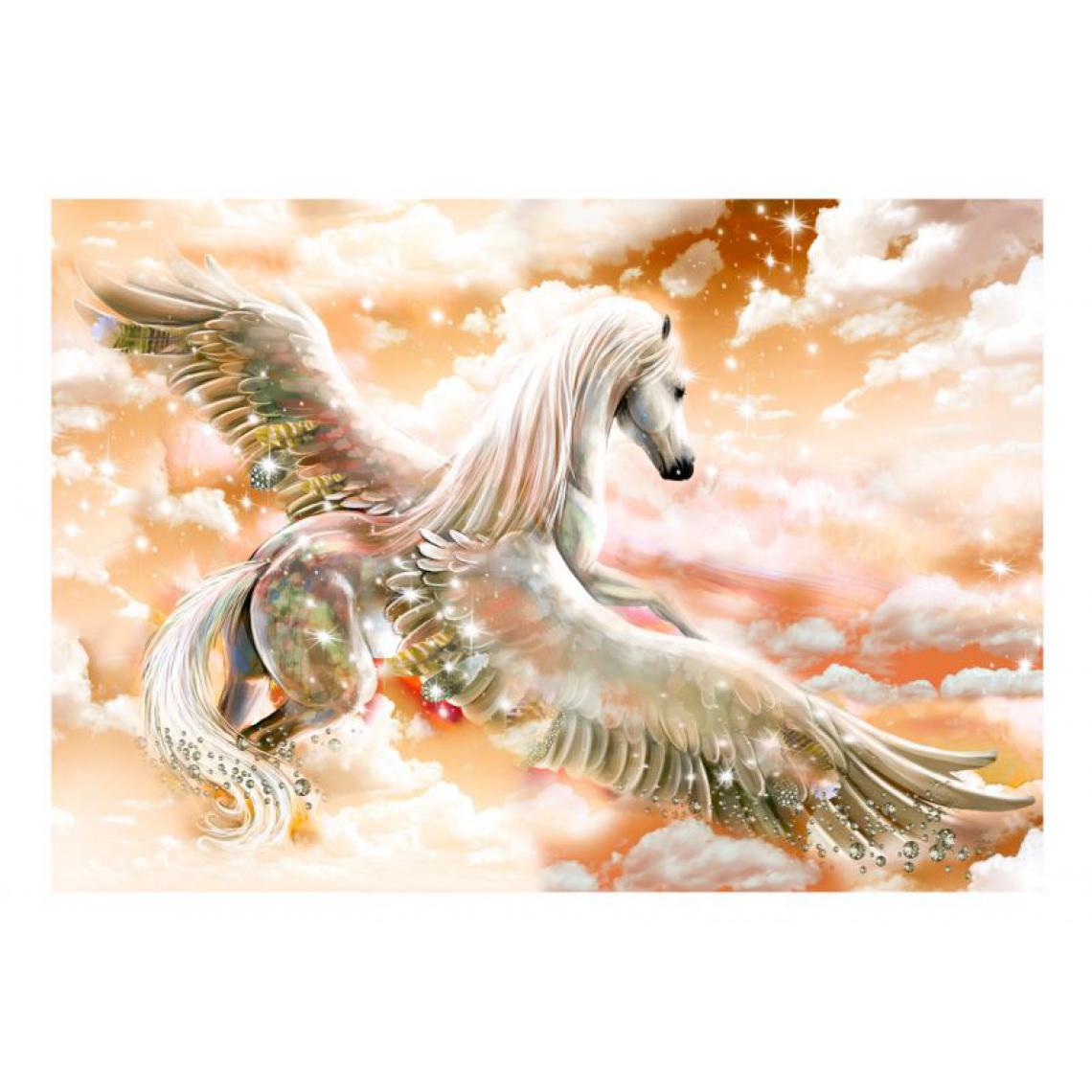 Artgeist - Papier peint - Pegasus (Orange) .Taille : 300x210 - Papier peint