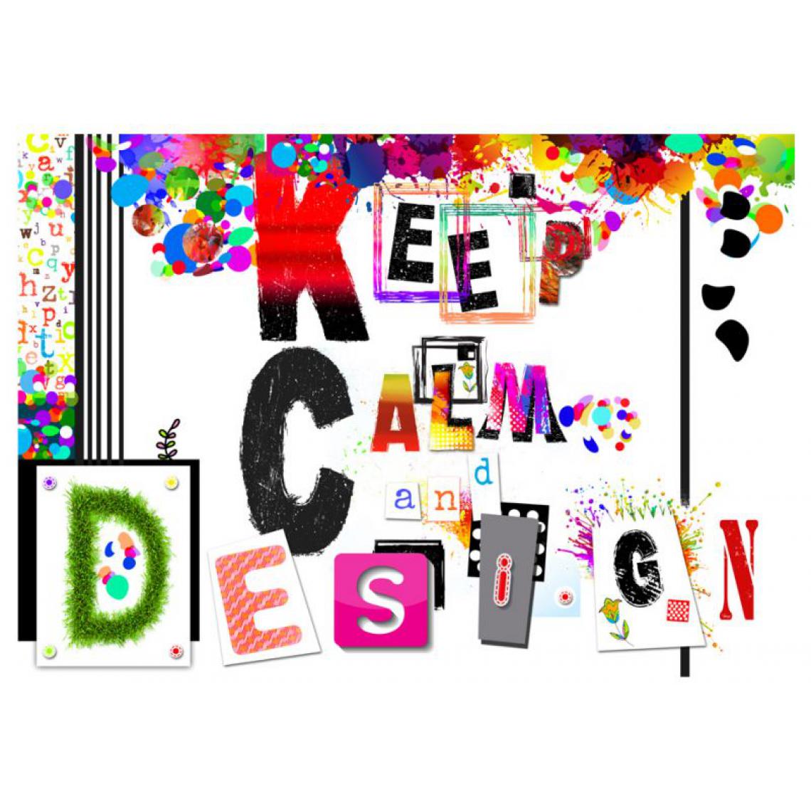 Artgeist - Papier peint - Keep Calm and Design .Taille : 300x210 - Papier peint