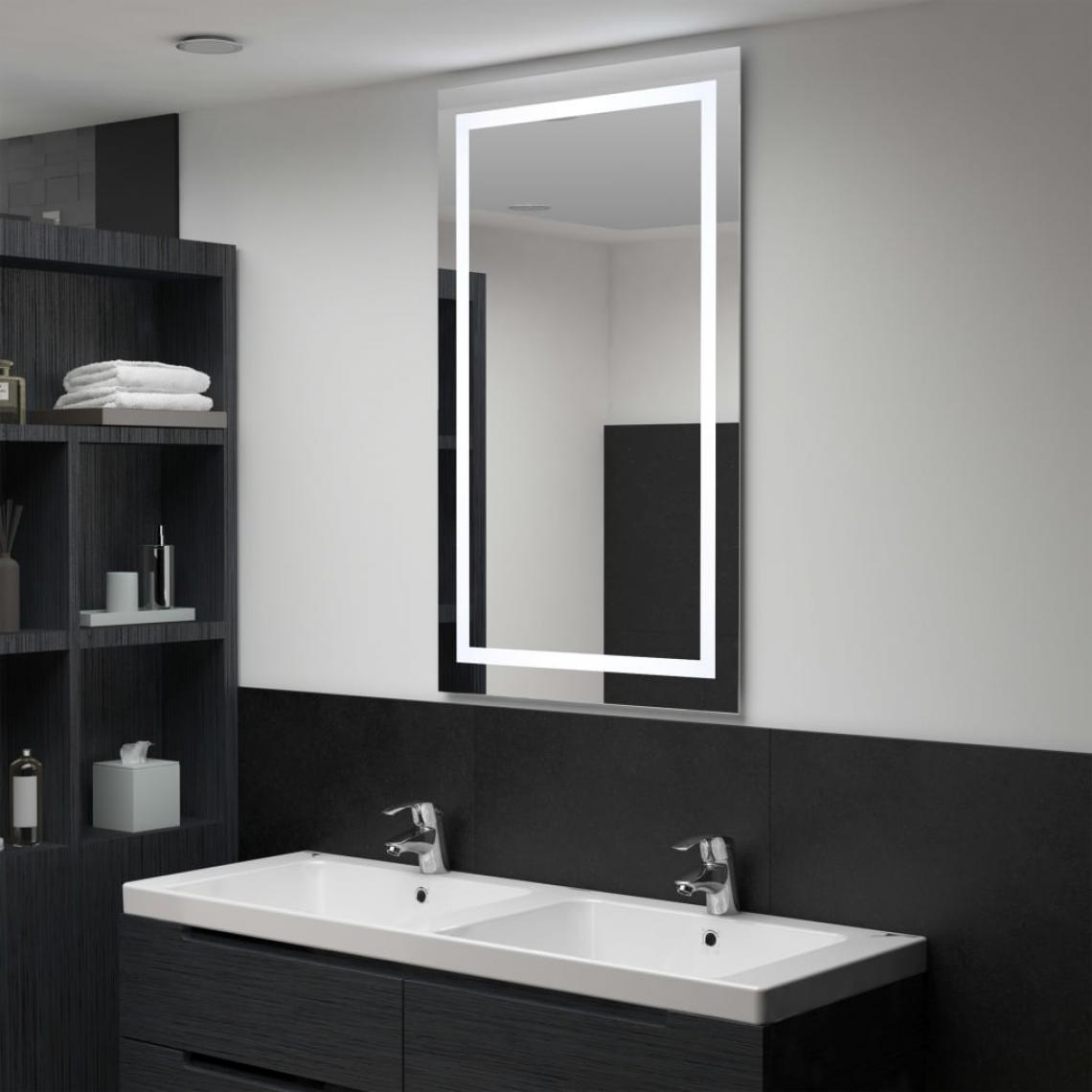 Chunhelife - Miroir à LED pour salle de bains et capteur tactile 60x100 cm - Miroir de salle de bain