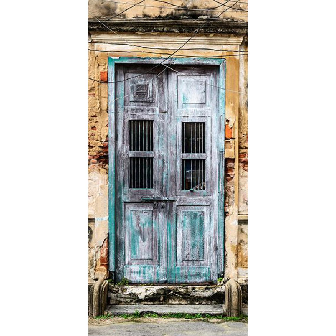Artgeist - Papier-peint pour porte - Old Door .Taille : 100x210 - Papier peint