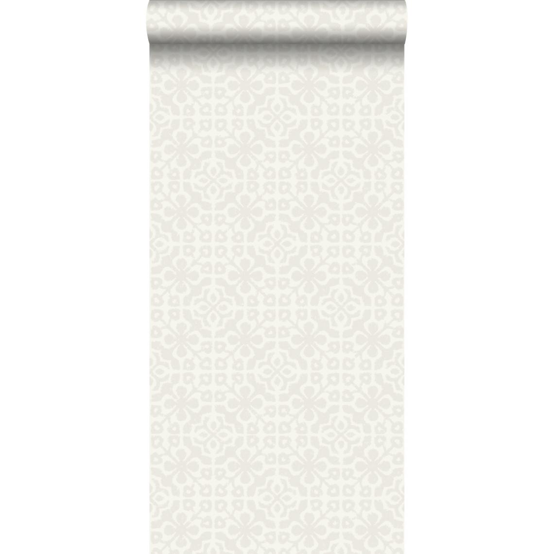 ESTAhome - ESTAhome papier peint carrelages usés argent - 128041 - 53 cm x 10,05 m - Papier peint