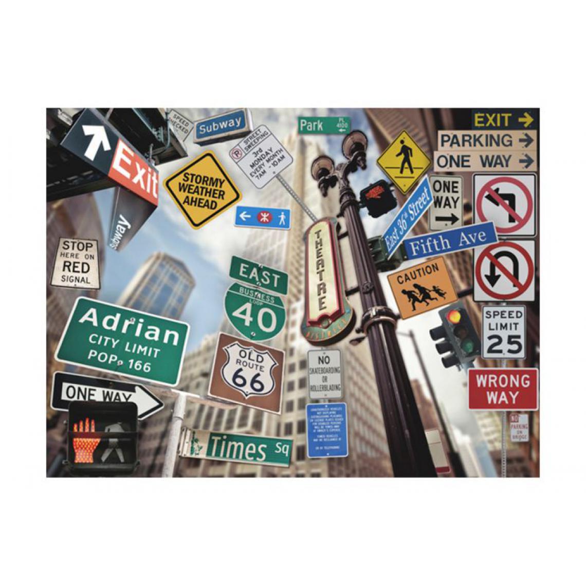 Artgeist - Papier peint - Panneaux de signalisation à New York .Taille : 200x154 - Papier peint