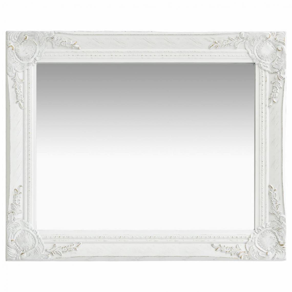 Icaverne - Icaverne - Miroirs edition Miroir mural style baroque 50x60 cm Blanc - Miroir de salle de bain