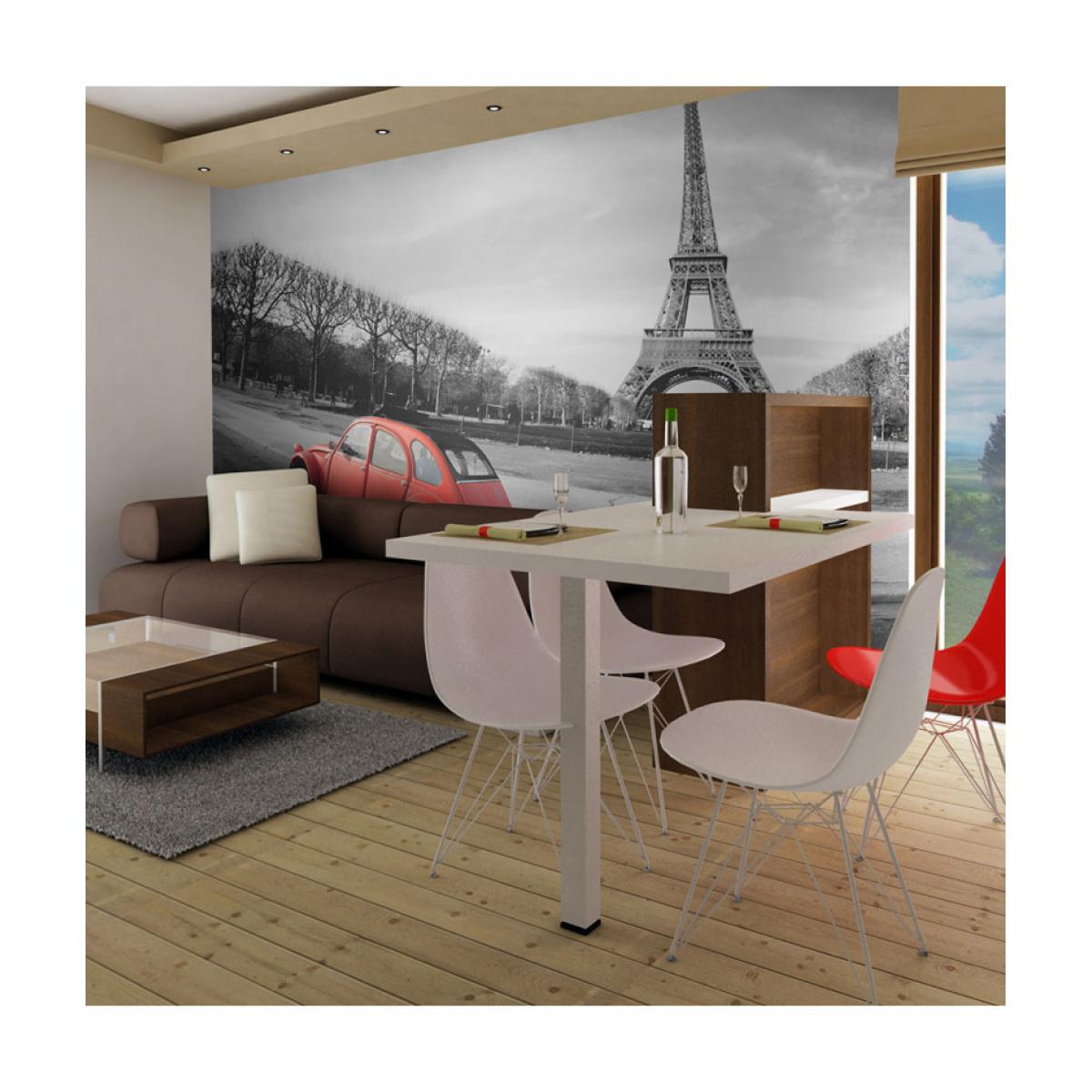 Artgeist - Papier peint - Tour Eiffel et voiture rouge 400x309 - Papier peint