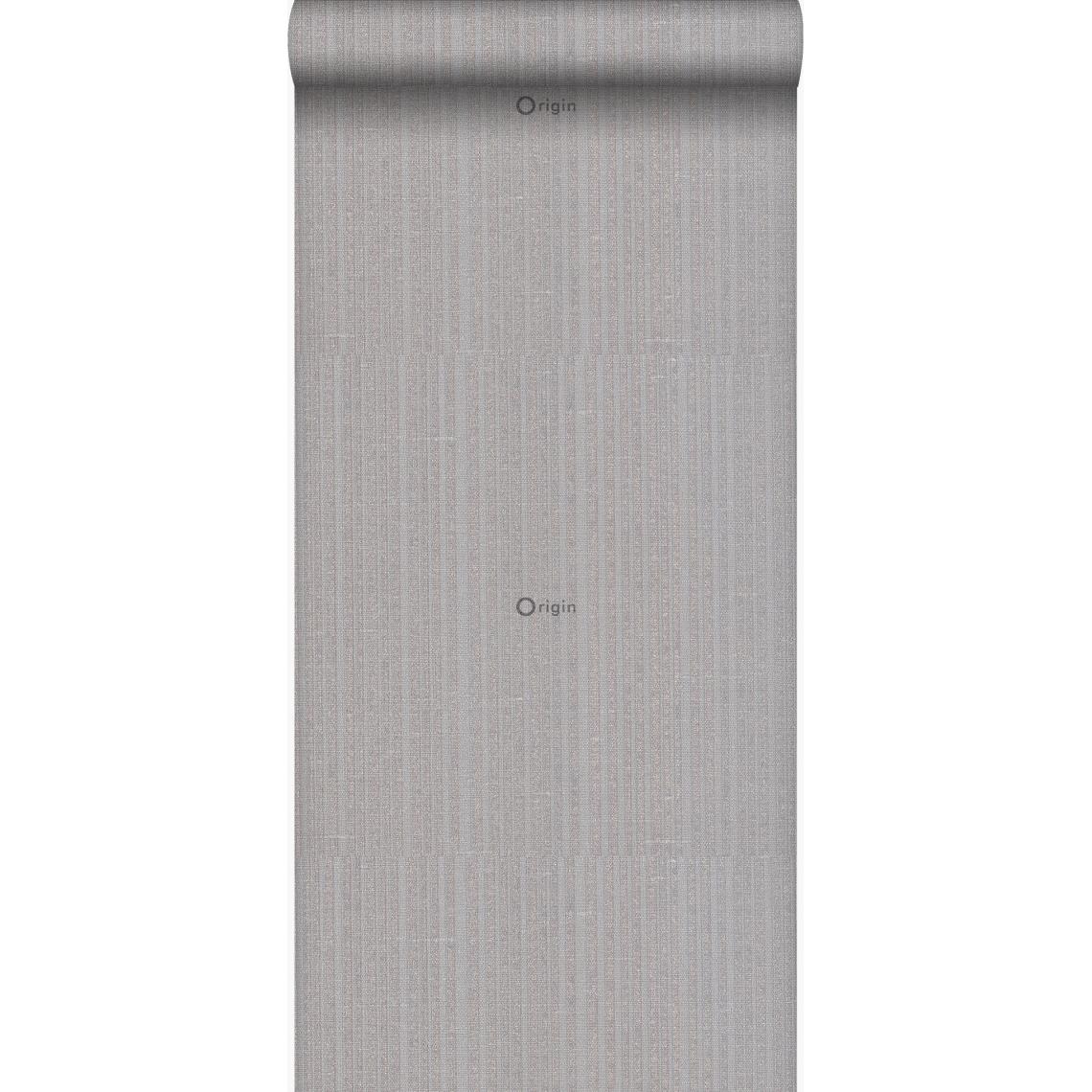 Origin - Origin papier peint rayures fines gris et argent - 306740 - 70 cm x 10,05 m - Papier peint