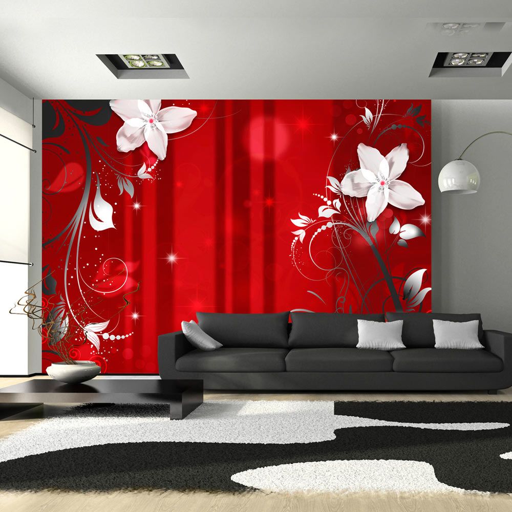 marque generique - 300x210 Papier peint Lilies Fleurs sublime Flowering scarlet - Papier peint