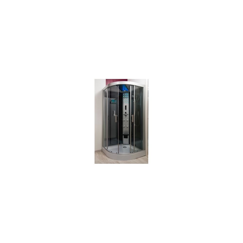 Aqua+ - Cabine de douche 1/4 de rond Hydro SKADI 100x100 cm - Cabine de douche