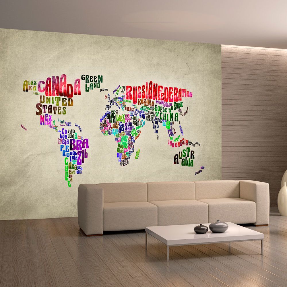 Bimago - Papier peint - Better World - Décoration, image, art | Carte du monde | - Papier peint