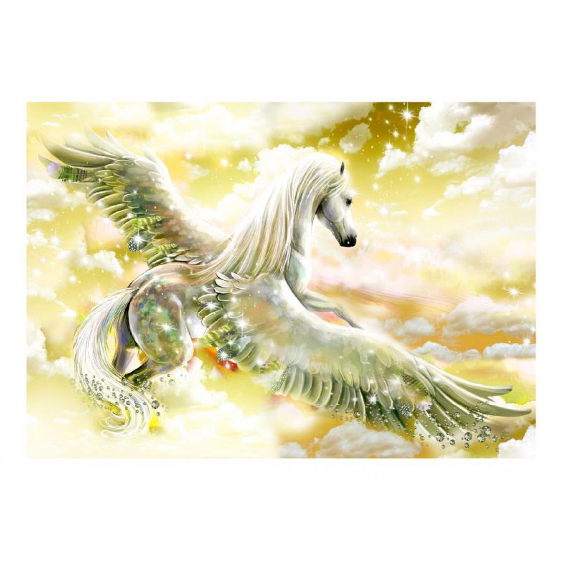 Artgeist - Papier peint - Pegasus (Yellow) .Taille : 100x70 - Papier peint