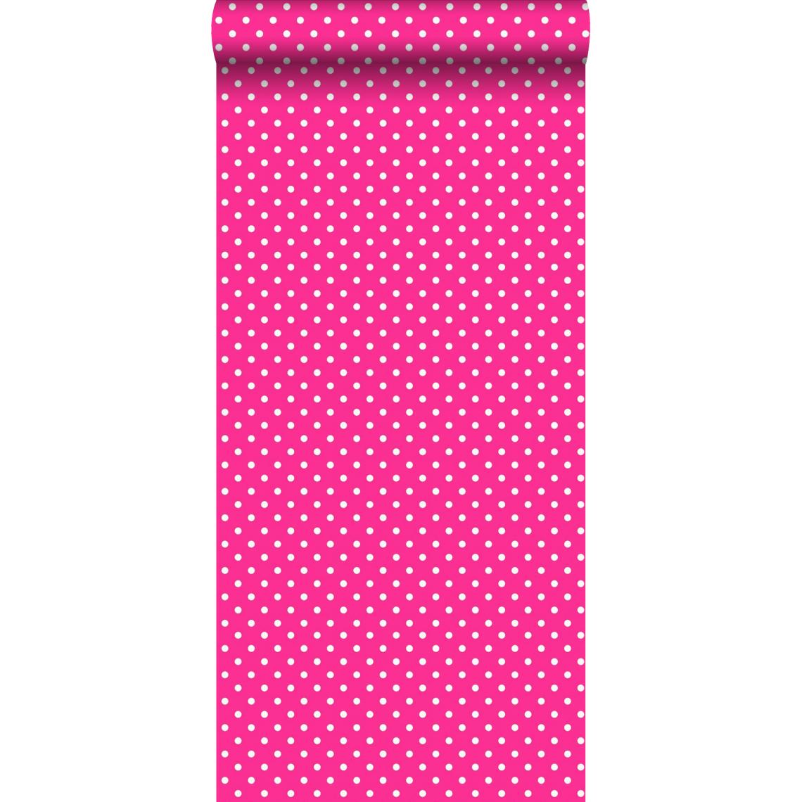 ESTAhome - ESTAhome papier peint à motif de petits points rose - 115741 - 53 cm x 10,05 m - Papier peint