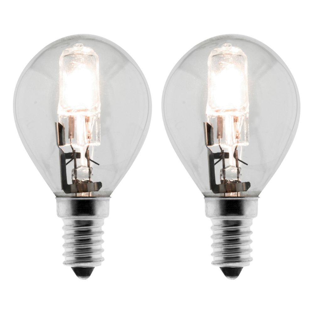 Elexity - Lot de ampoules 2 halogènes sphérique E14 - 28W - Ampoules LED