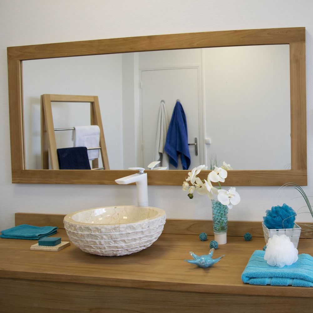 Wildwater - Miroir en teck Lazy 180 x 70 cm - Miroir de salle de bain