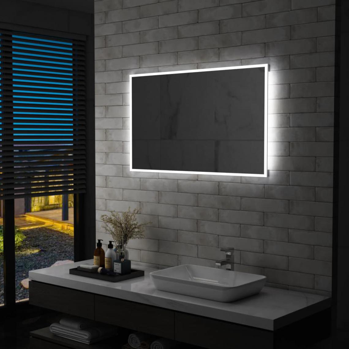 Icaverne - Inedit Décorations collection Alofi Miroir mural à LED pour salle de bains 100 x 60 cm - Miroir de salle de bain