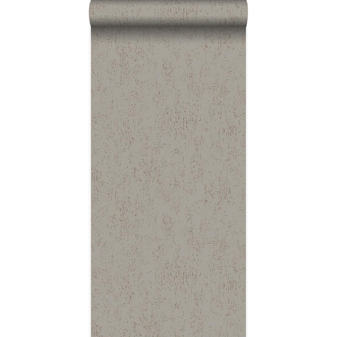 Origin - Origin papier peint plaque métallique vieillie, altérée et touchée par les intempéries taupe - 347614 - 53 cm x 10.05 m - Papier peint