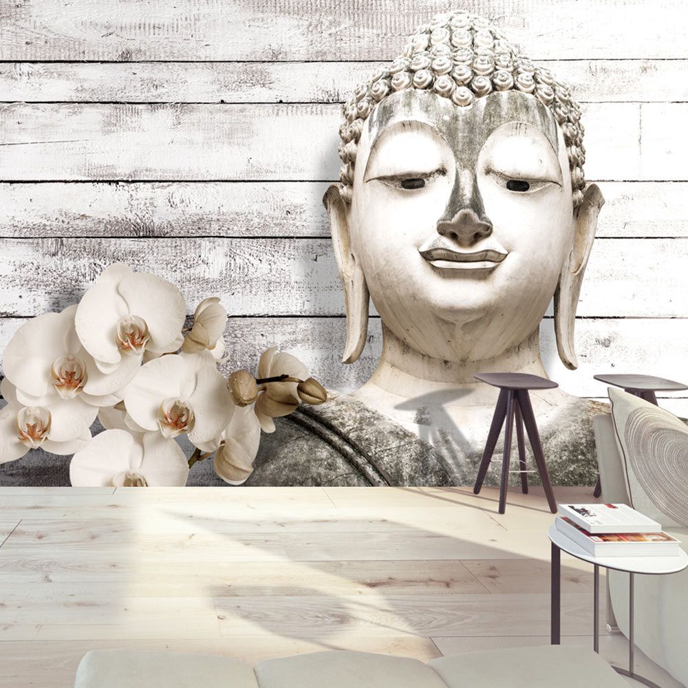 Bimago - Papier peint - Smiling Buddha - Décoration, image, art | Orient | - Papier peint