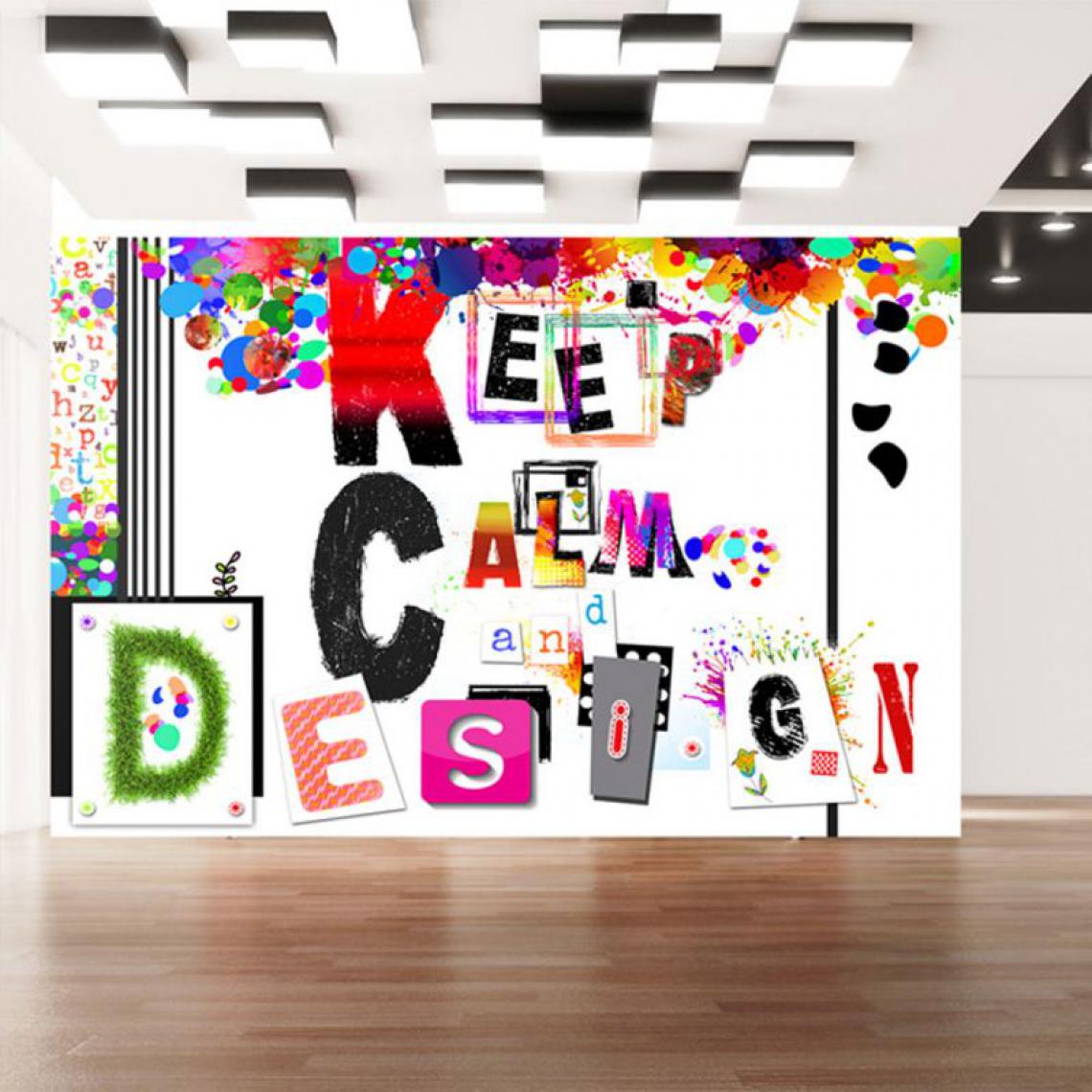 Artgeist - Papier peint - Keep Calm and Design .Taille : 100x70 - Papier peint