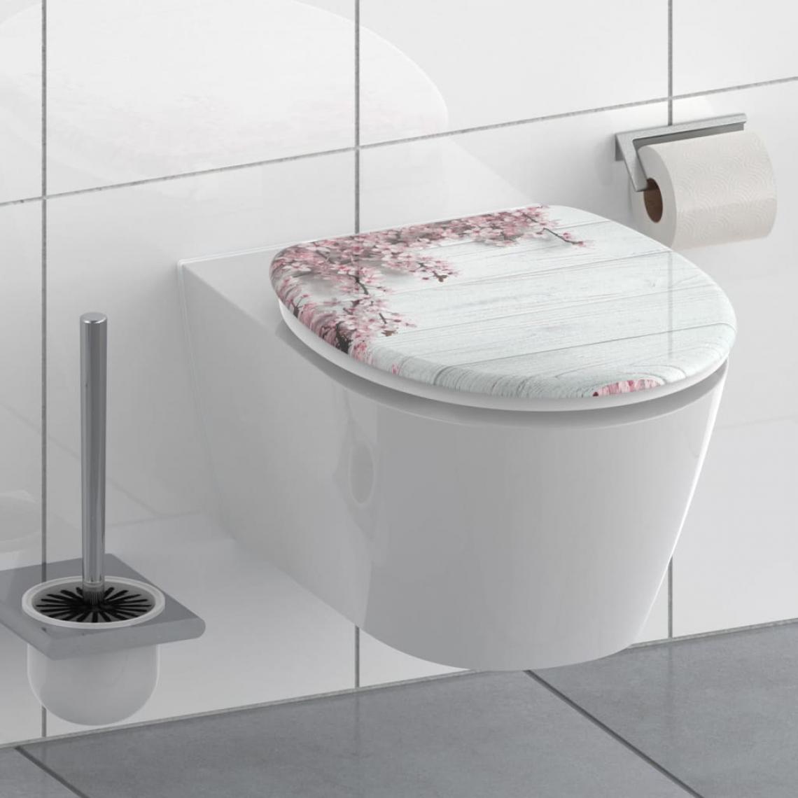 Schutte - SCHÜTTE Siège de toilette avec fermeture en douceur FLOWERS & WOOD - Abattant WC