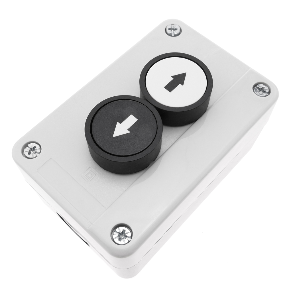 Bematik - Boîte de commande avec 2 boutons poussoirs momentanés with frèches haut/bas 2NO - Interrupteurs et prises étanches
