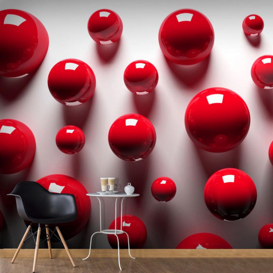 Artgeist - Papier peint - Red Balls .Taille : 150x105 - Papier peint