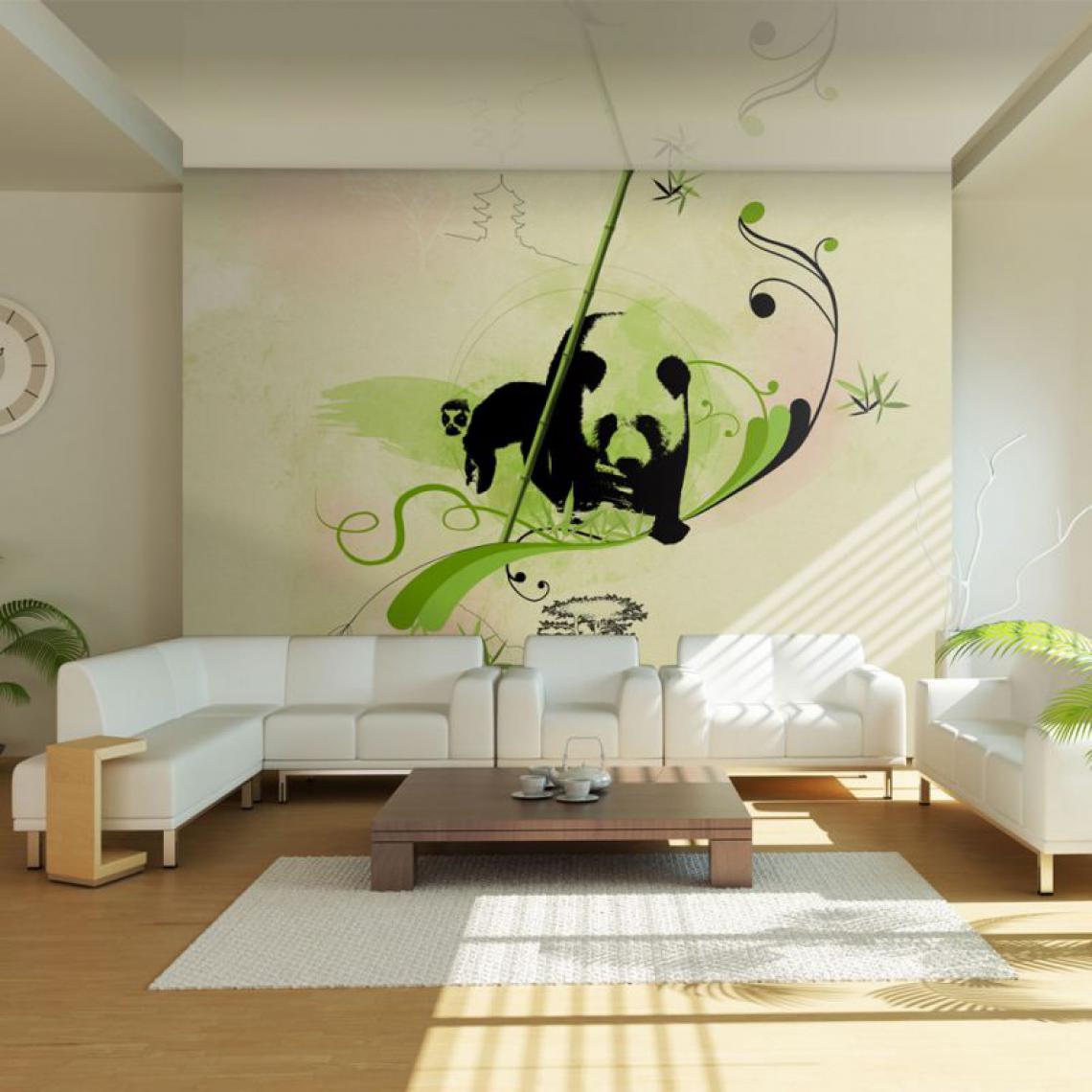 Artgeist - Papier peint - Panda dans la forêt de bambous .Taille : 400x309 - Papier peint