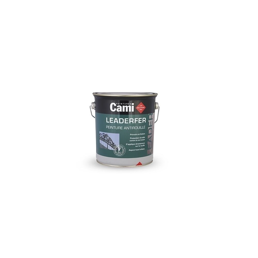 Cami - LEADERFER blanc 2,5L-Laque antirouille brillante pour toutes vos ferrures- CAMI - Peinture intérieure