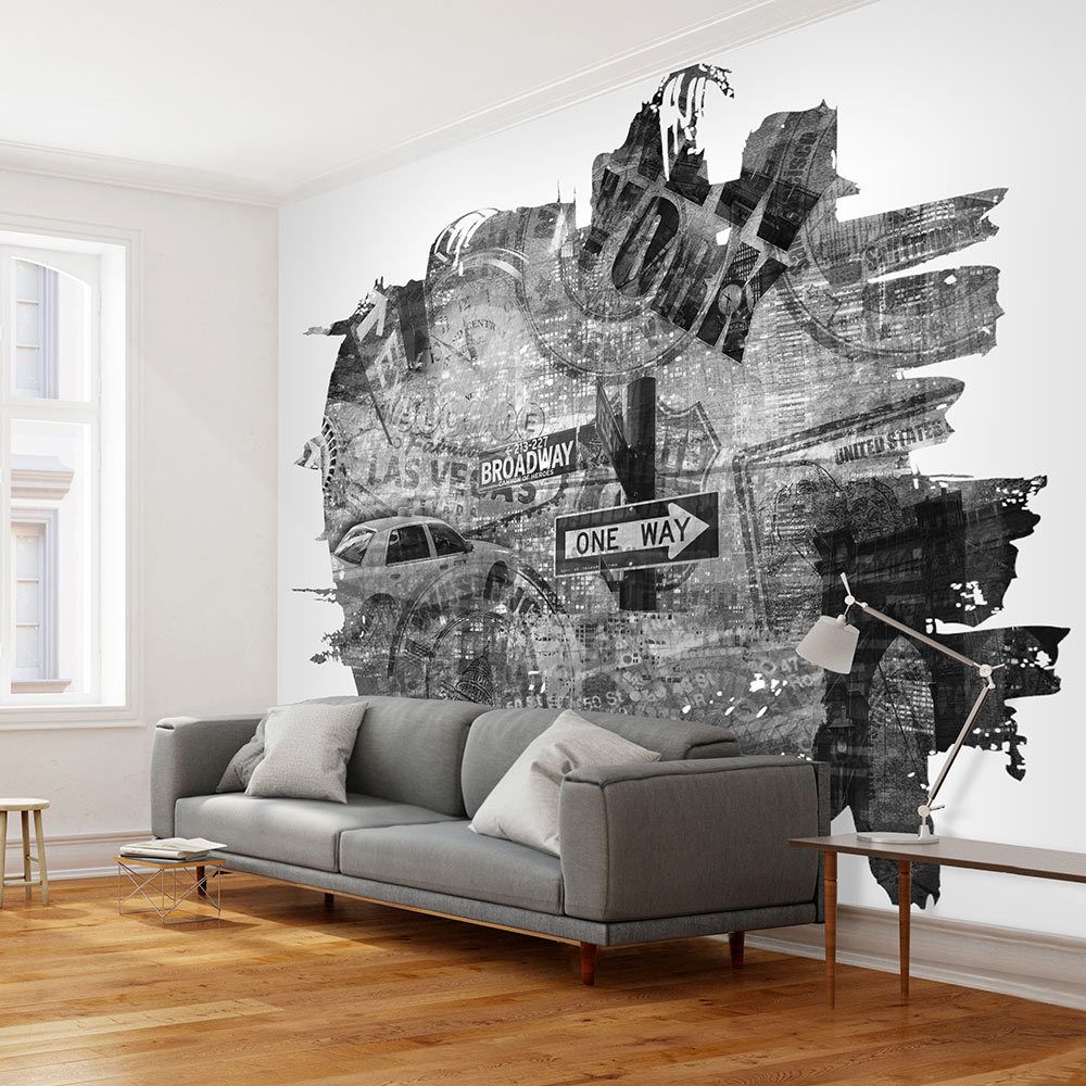 marque generique - 200x154 Papier peint Street art sublime Black - Papier peint