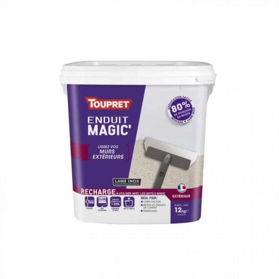 Toupret - Recharge Enduit Magic Mur TOUPRET Pate Allégée 12Kg - MAGG12 - Mastic, silicone, joint