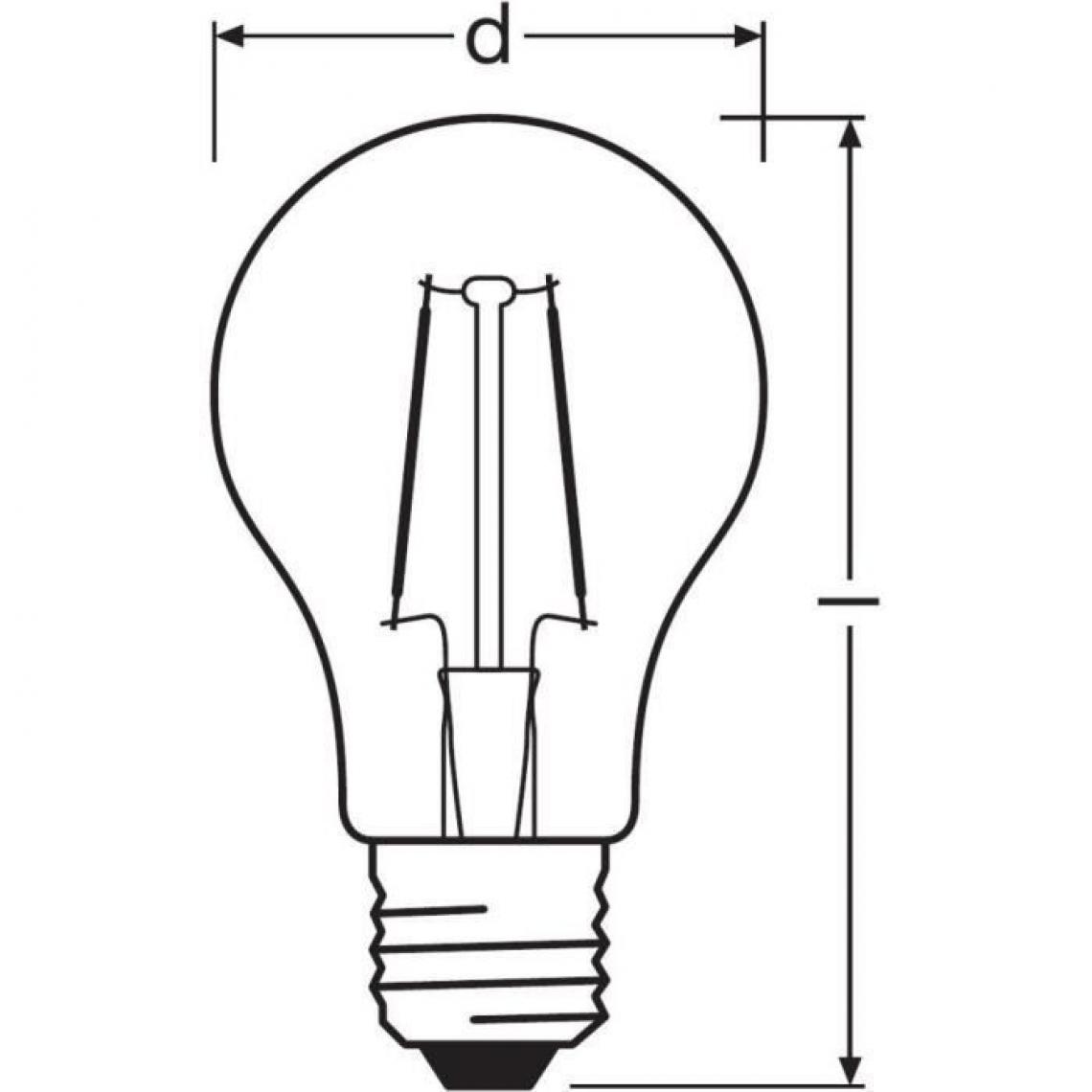 Osram - Ampoule LED Sphérique clair filament variable - 4,4W - Ampoules LED