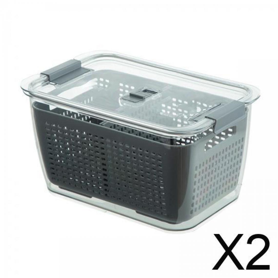marque generique - 3-en-1 réfrigérateur drainage organisateur de stockage box - Kitchenette