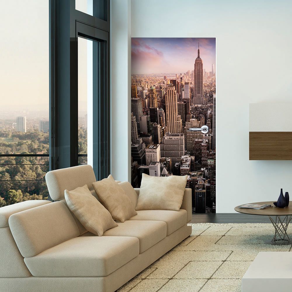 Bimago - Papier-peint pour porte - Photo wallpaper - New York I - Décoration, image, art | 100x210 cm | - Papier peint