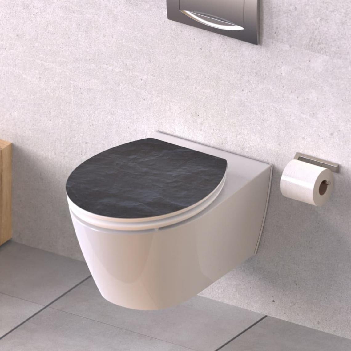 Schutte - SCHÜTTE Siège de toilette brillant avec fermeture en douceur MDF - Abattant WC