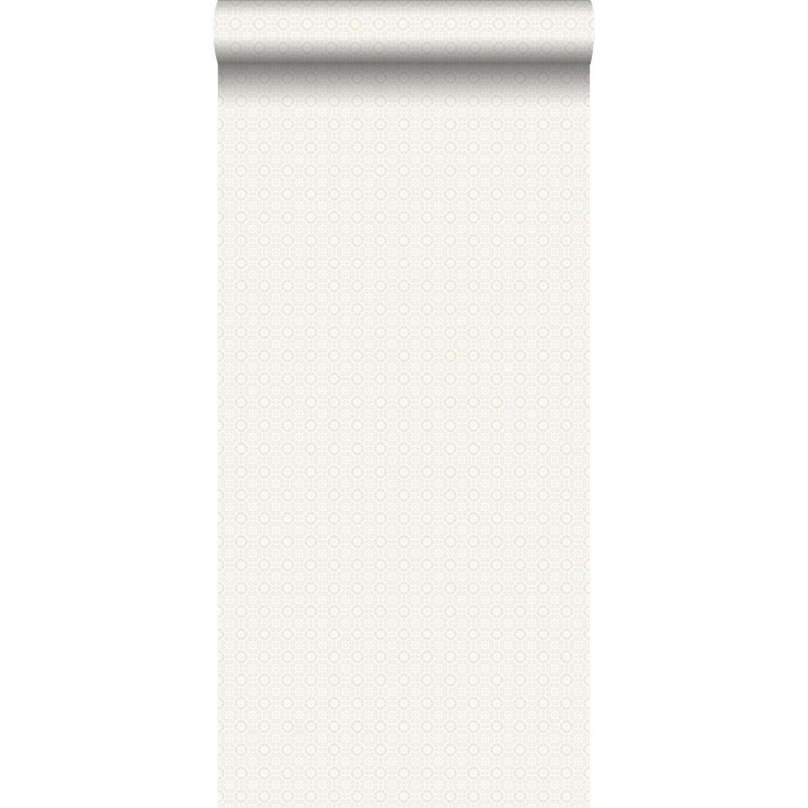 ESTAhome - ESTAhome papier peint dentelle argent - 115732 - 53 cm x 10,05 m - Papier peint