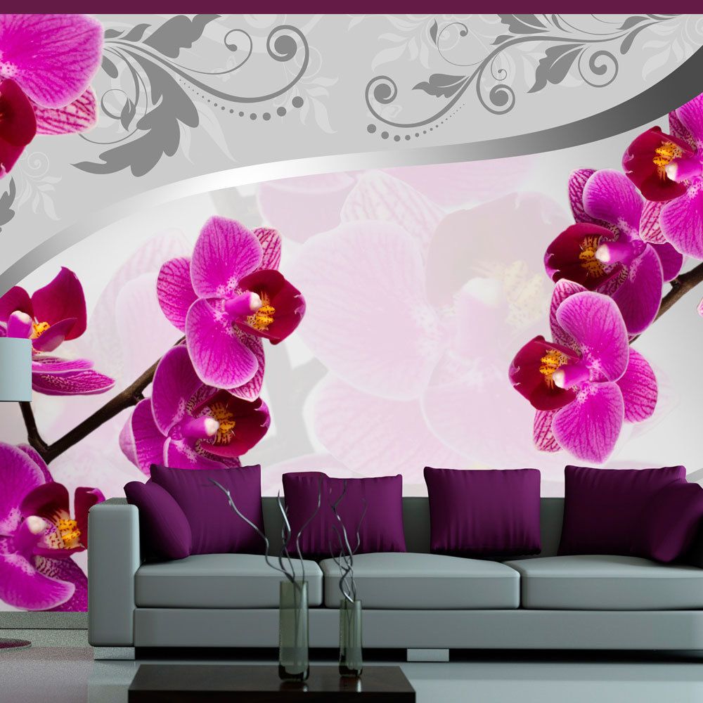 marque generique - 350x245 Papier peint Orchidées Fleurs Distingué Solace - Papier peint