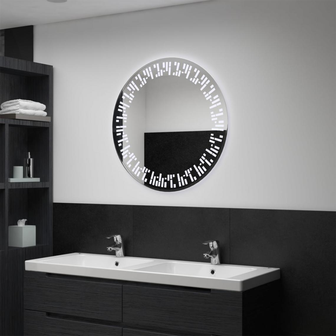 Chunhelife - Miroir à LED pour salle de bain 70 cm - Miroir de salle de bain