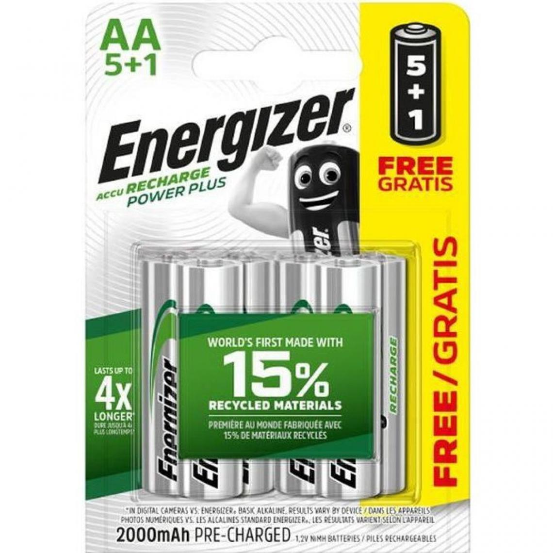 Energizer - ENERGIZER Power Plus Rech AA BP6 5+1 - Piles rechargeables