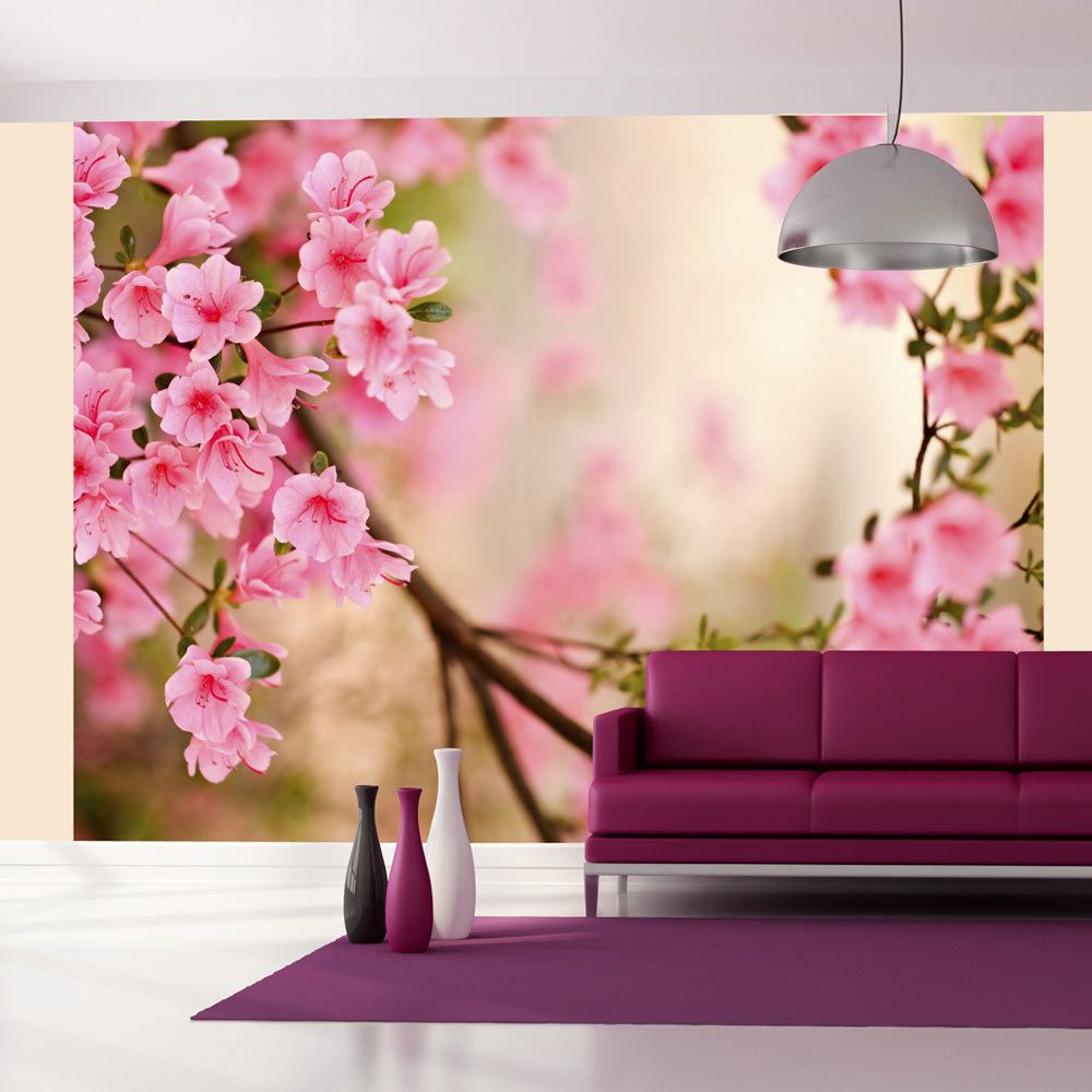 Bimago - Papier peint | Pink azalea | 350x270 | Fleurs | Autres fleurs | - Papier peint