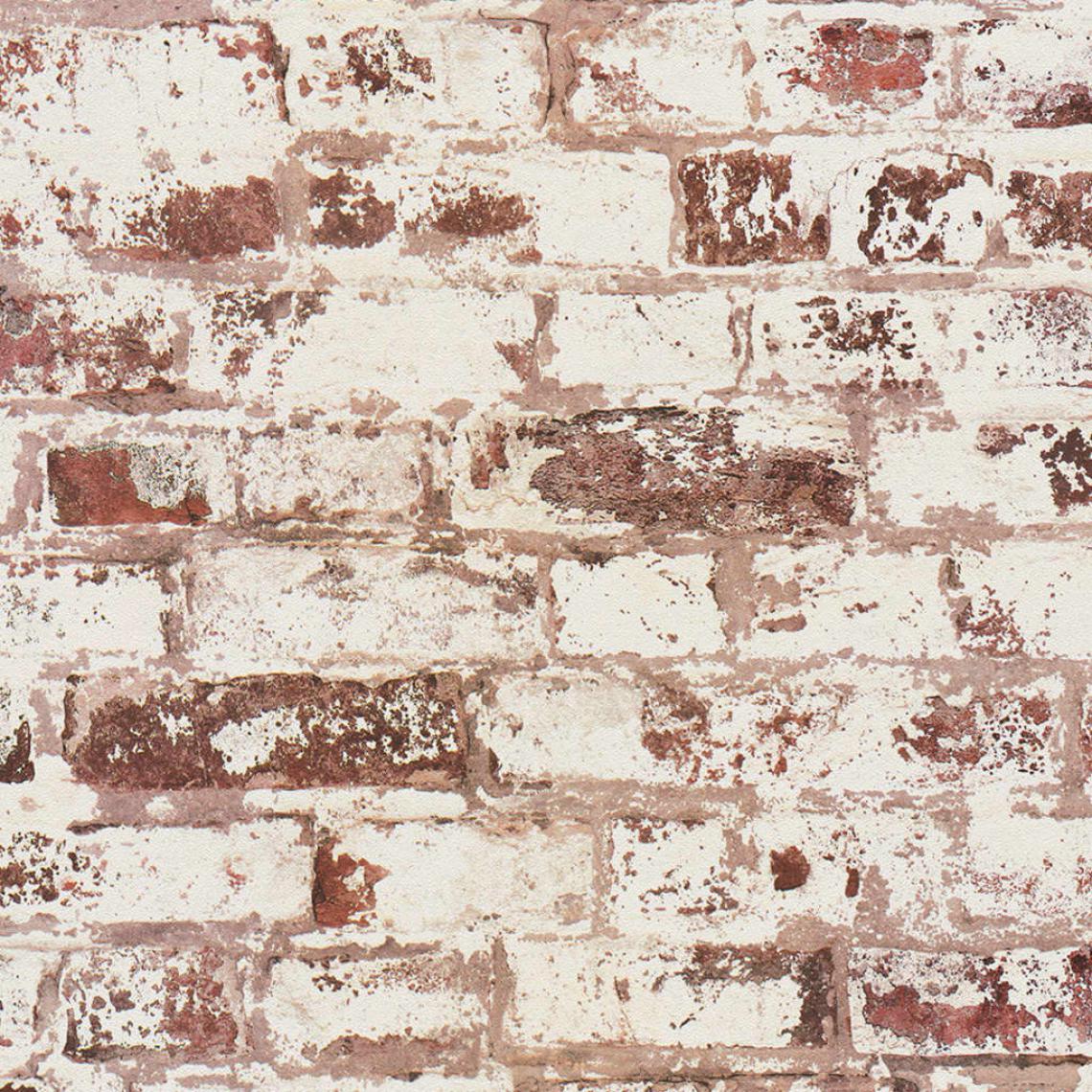 Dutch Wallcoverings - DUTCH WALLCOVERINGS Papier peint Brique Rouge et blanc - Papier peint