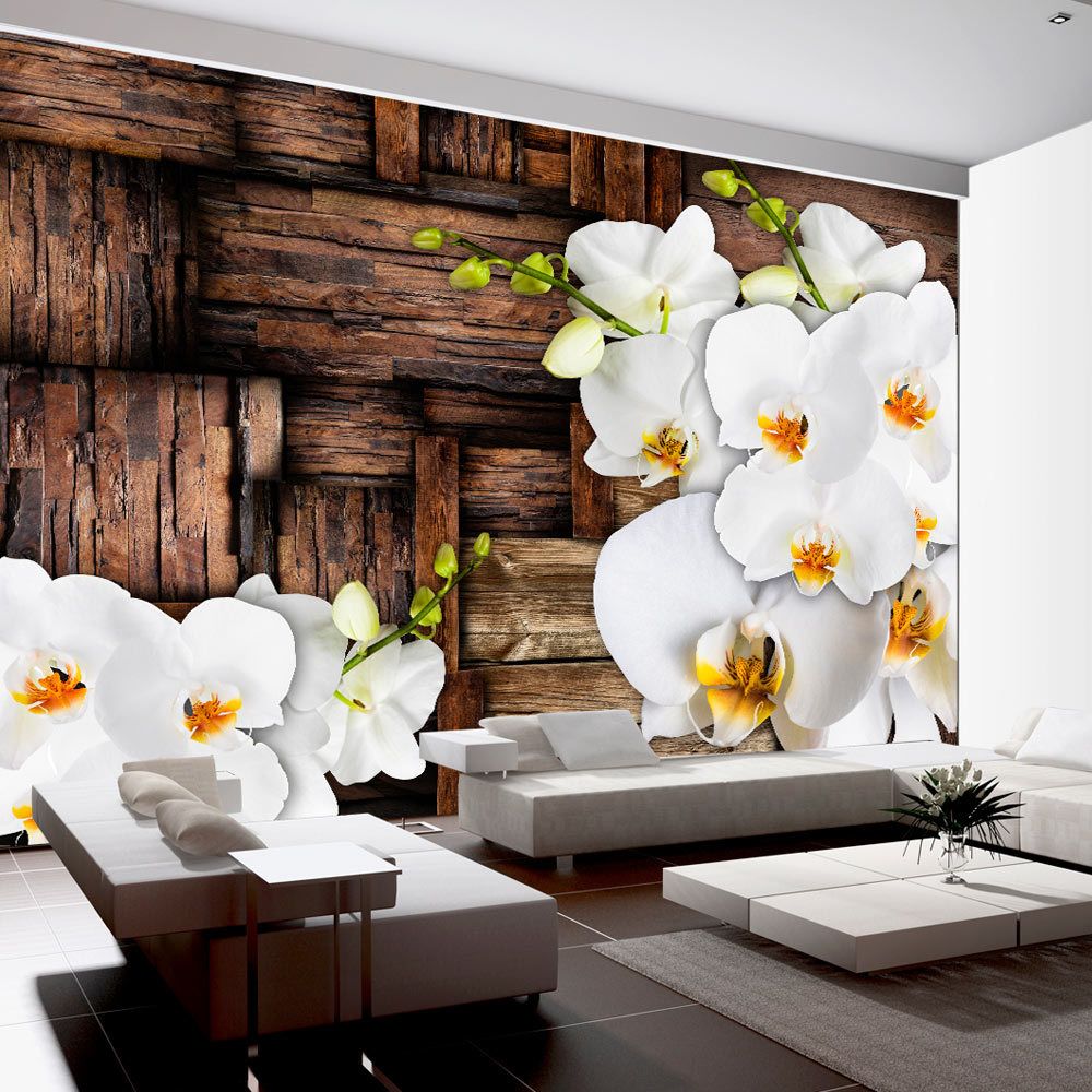 marque generique - 350x245 Papier peint Orchidées Fleurs Distingué Blooming orchids - Papier peint