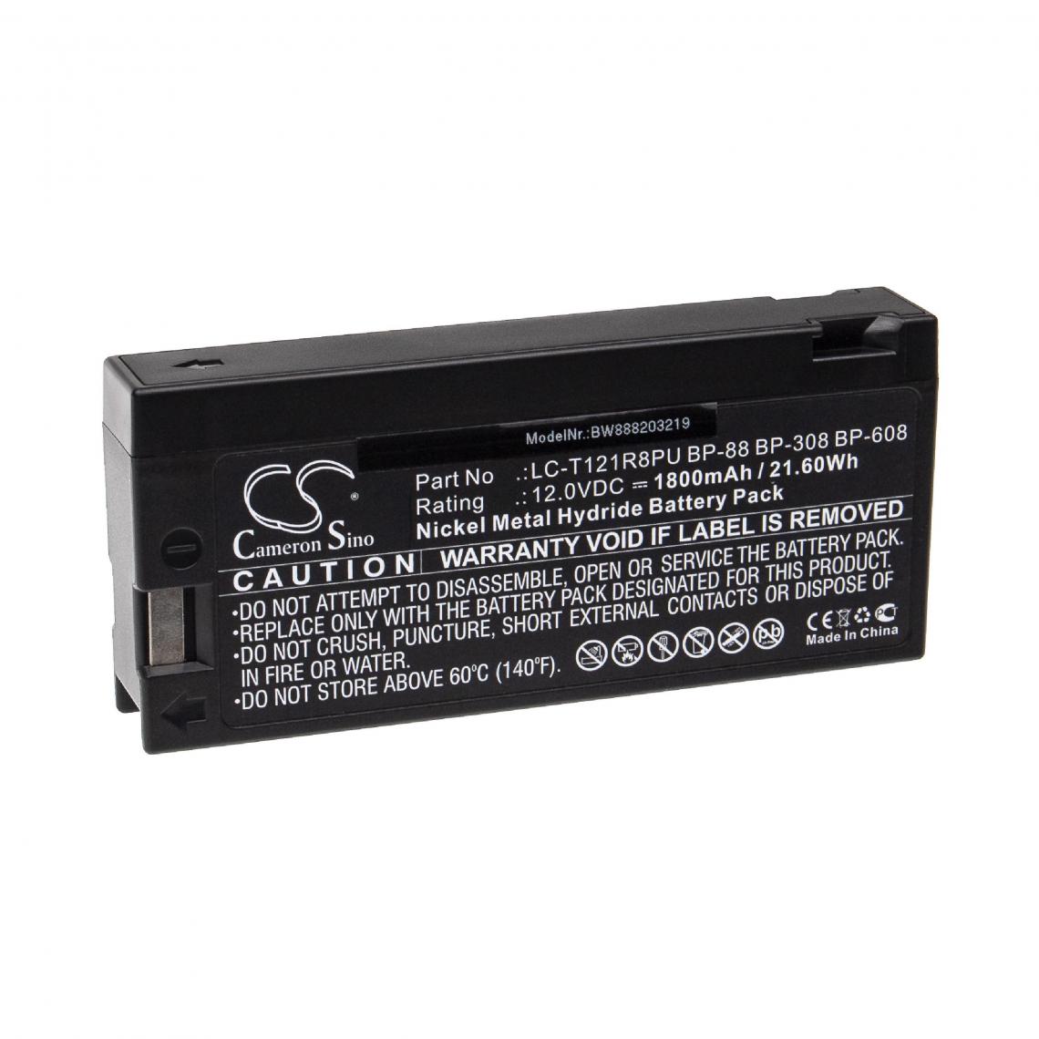 Vhbw - vhbw Batterie compatible avec GE CG9906, CG9907, CG9908, CG9910, CG9911, GFX PL1220 appareil médical (1800mAh, 12V, NiMH) - Piles spécifiques