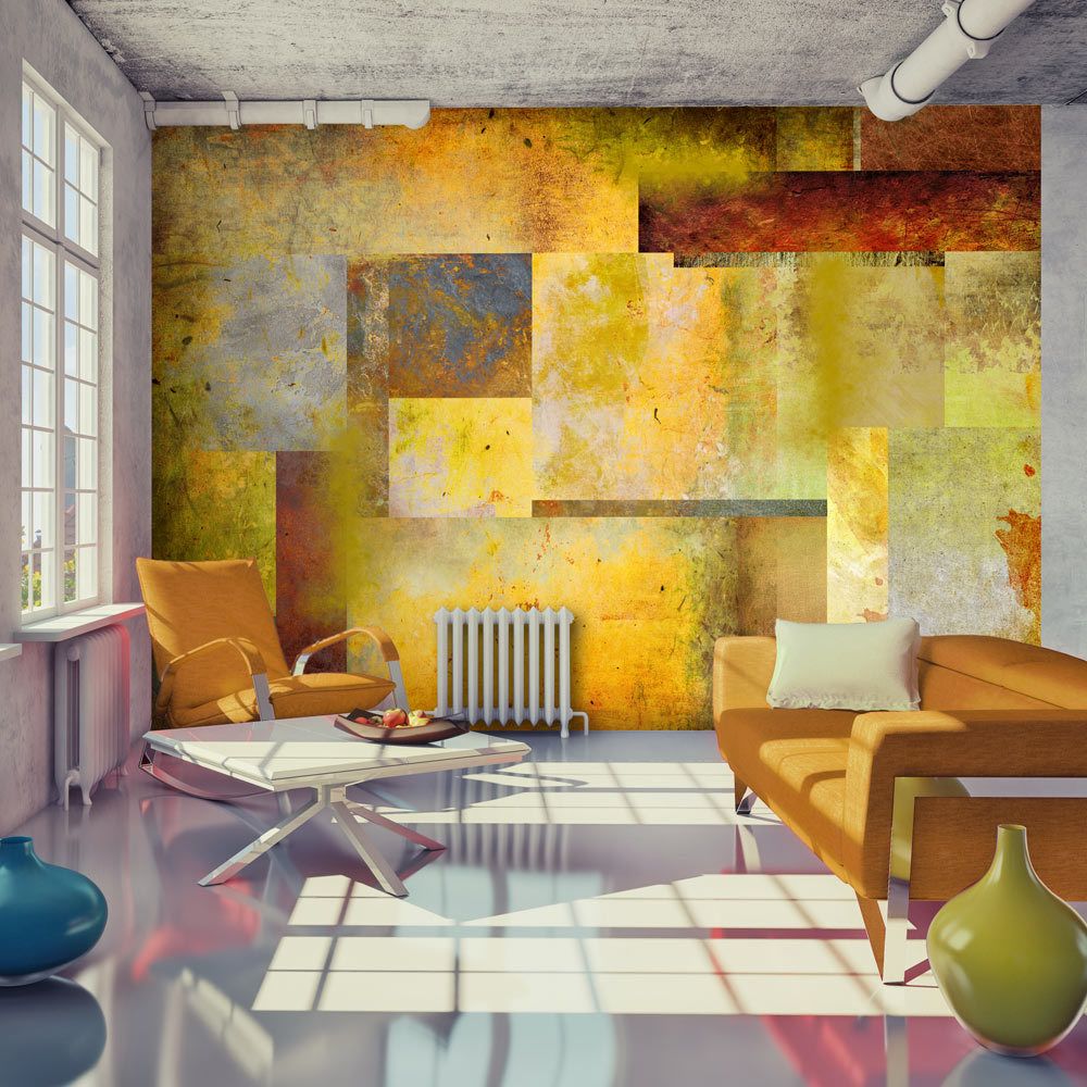 Bimago - Papier peint - Orange Hue of Art Expression - Décoration, image, art | Abstractions | Moderne | - Papier peint