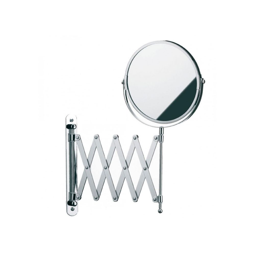Kela - Miroir Mural Grossissant (x5) Double Face sur Bras Extensible - Avita - Miroir de salle de bain