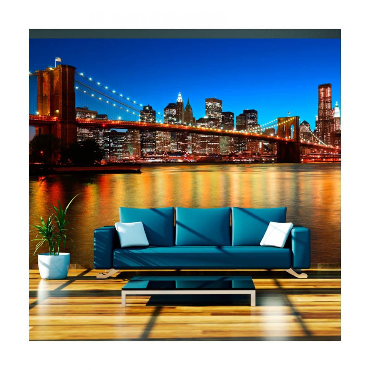 Artgeist - Papier peint - Pont de Brooklyn au crépuscule - New York 200x154 - Papier peint